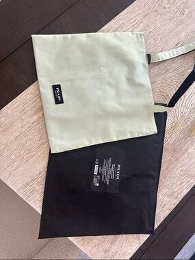 Prada Pale Green Nylon beauty Messenger Tote